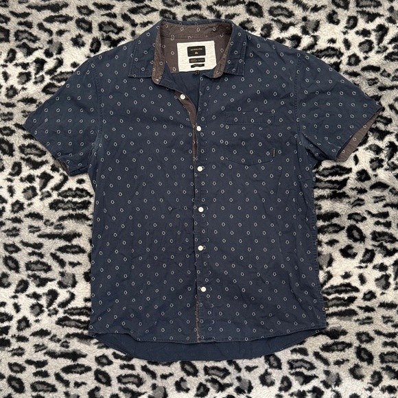 Quiksilver Other - Quiksilver Navy Blue Patterned Men's Shirt